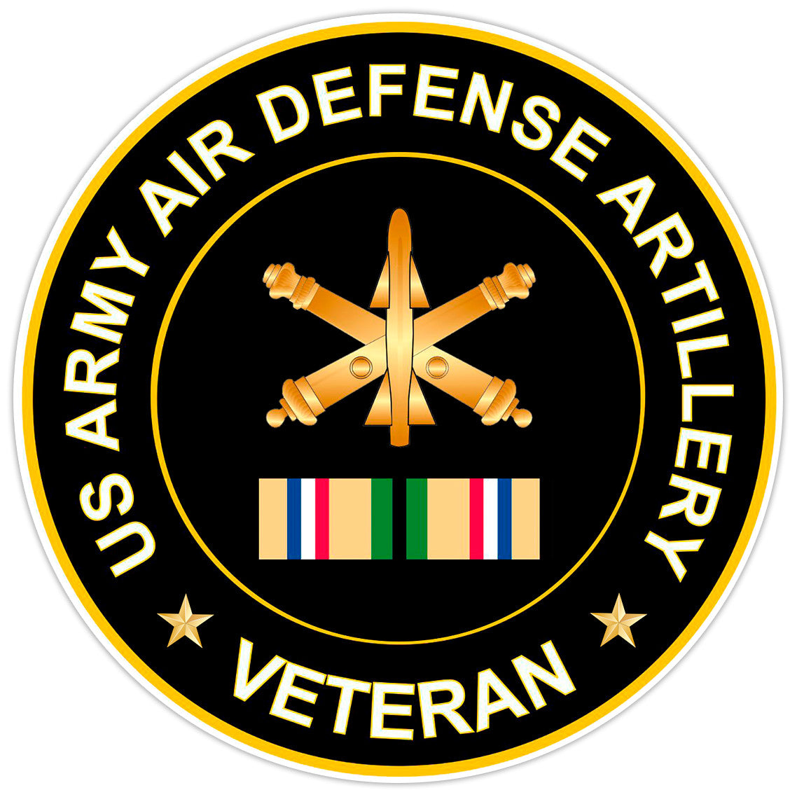 US Army Air Defense Artillery Veteran Bumper Sticker Military Vinyl Decal 5"