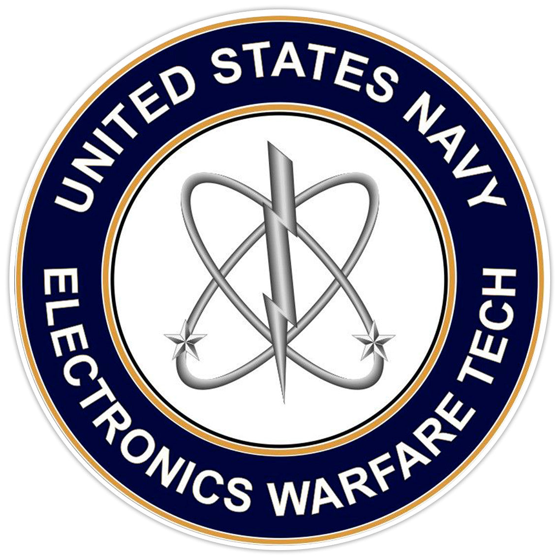 U.S. Navy Electronics Warfare Technician Bumper Sticker Military Vinyl Decal 5"
