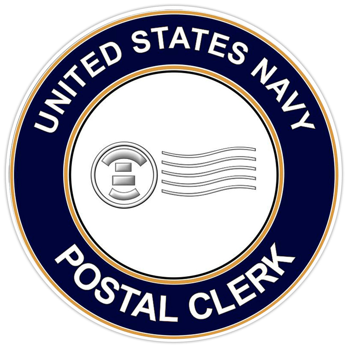 U.S. Navy Postal Clerk Bumper Sticker Military Vinyl Soldier Decal 5"