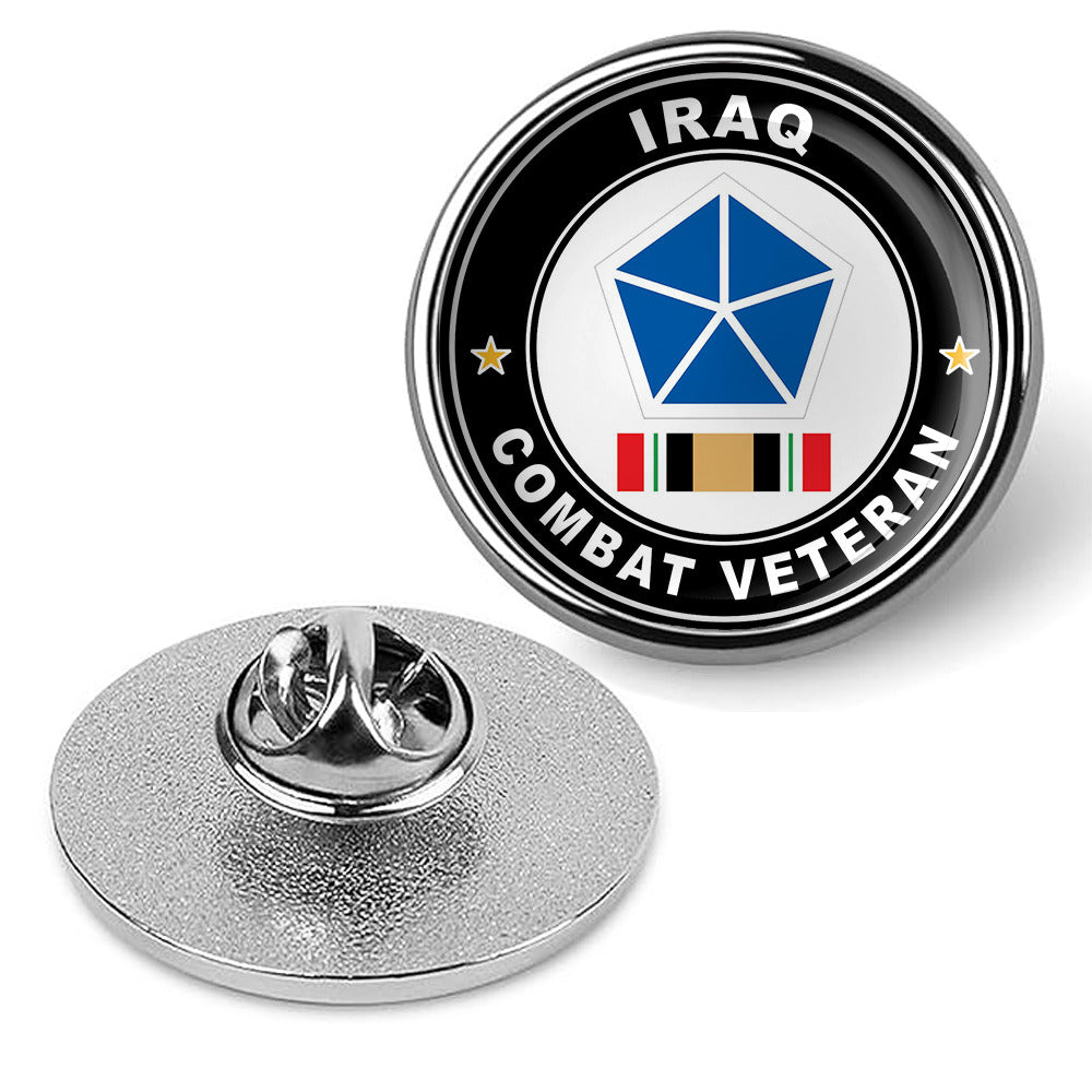 5th Army Corps Iraq Combat Veteran Hat Pin Lapel Tie Tac Shirt Hat - Silver