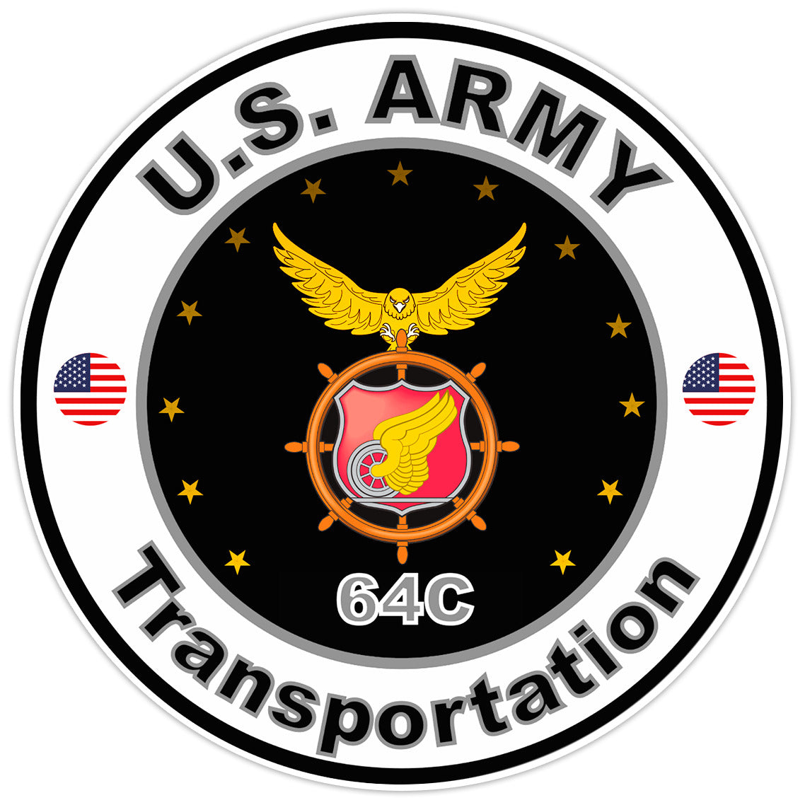 United States Army Transportation Bumper Sticker Military Vinyl Decal 5"