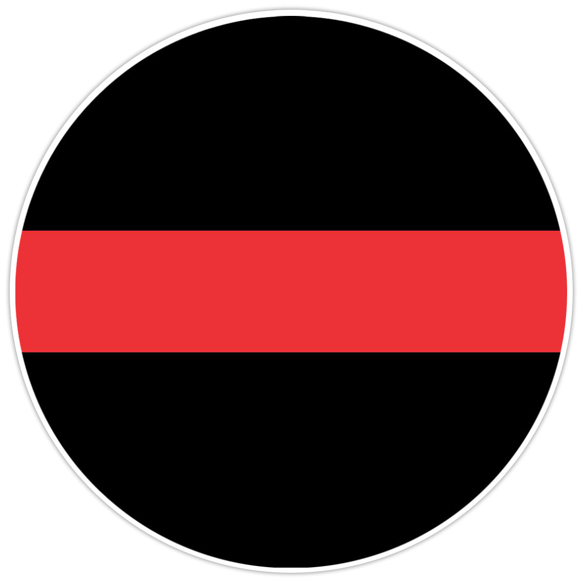 First Responder Firefighter Thin Red Line Bumper Sticker Military Vinyl Decal 5"