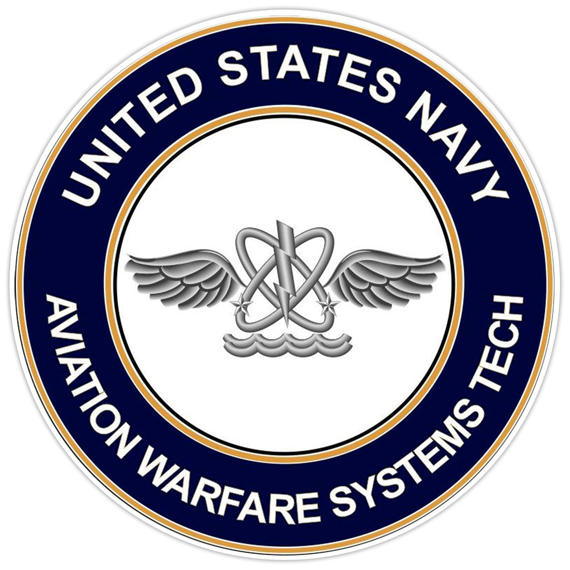 U.S. Navy Aviation Warfare Systems Technician Bumper Sticker Military Decal 5"