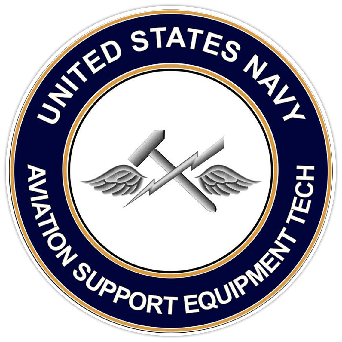 U.S. Navy Aviation Support Equipment Tech Bumper Sticker Military Vinyl Decal 5"