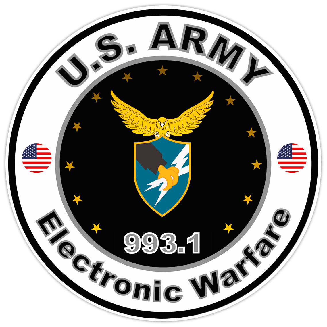 United States Army Electronic Warfare Bumper Sticker Military Vinyl Decal 5"
