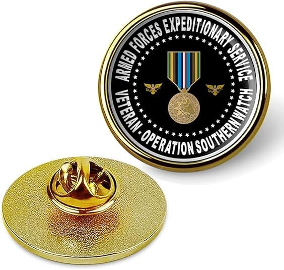 Armed Forces Expeditionary Service Operation Southern Watch Lapel Pin-Gold