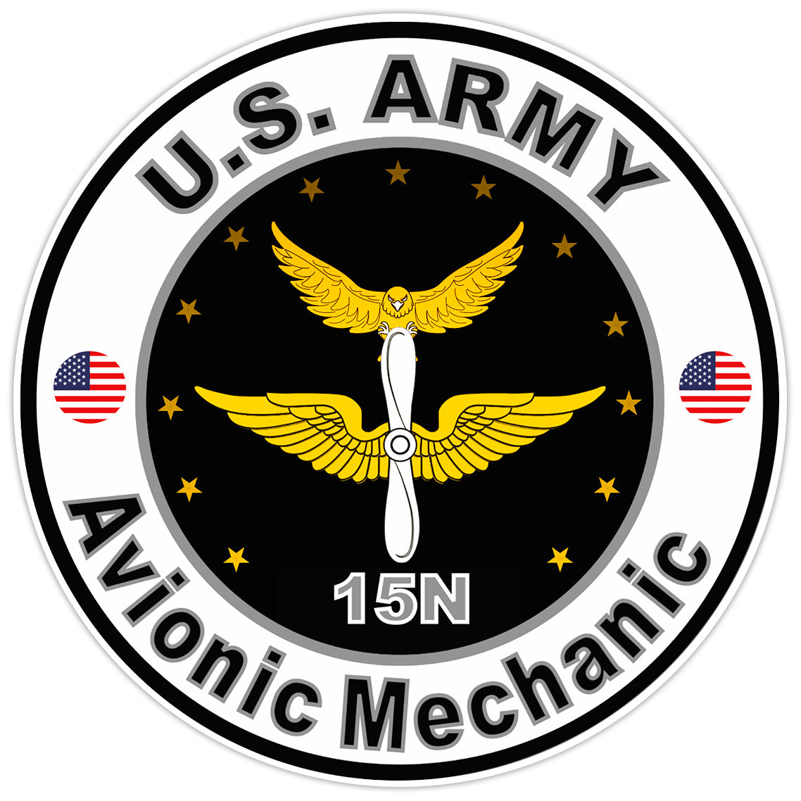 United States Army Avionic Mechanic Bumper Sticker Military Soldier Decal 5"