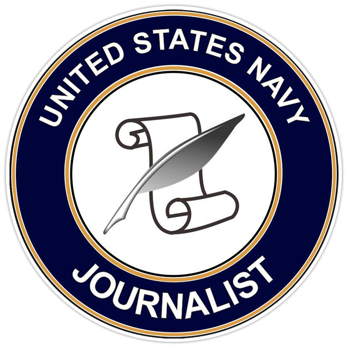 U.S. Navy Journalist Bumper Sticker Military Vinyl Soldier Decal 5"