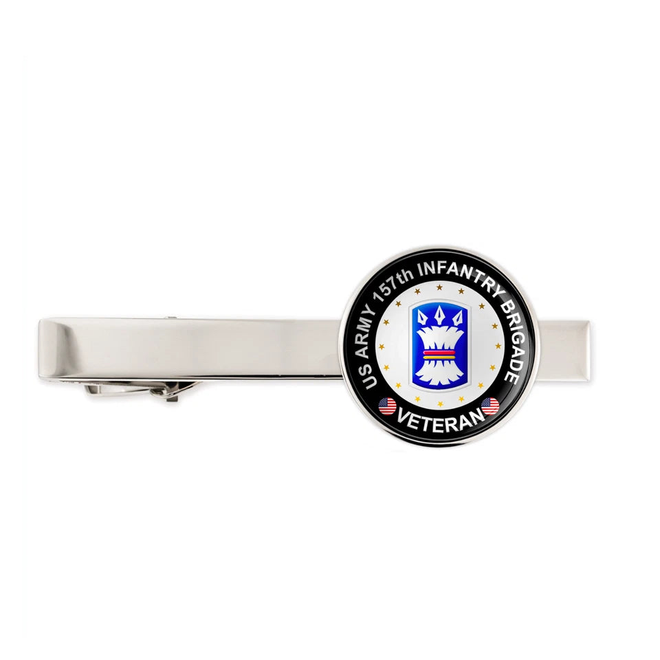 Us Army 157th Infantry Brigade Military Veteran Tie Clip Tie Bar Gift