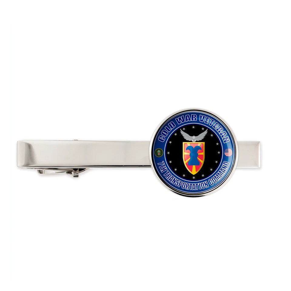 Us Army Cold War Veteran 7th Transportation Command Tie Clip Tie Bar Gift