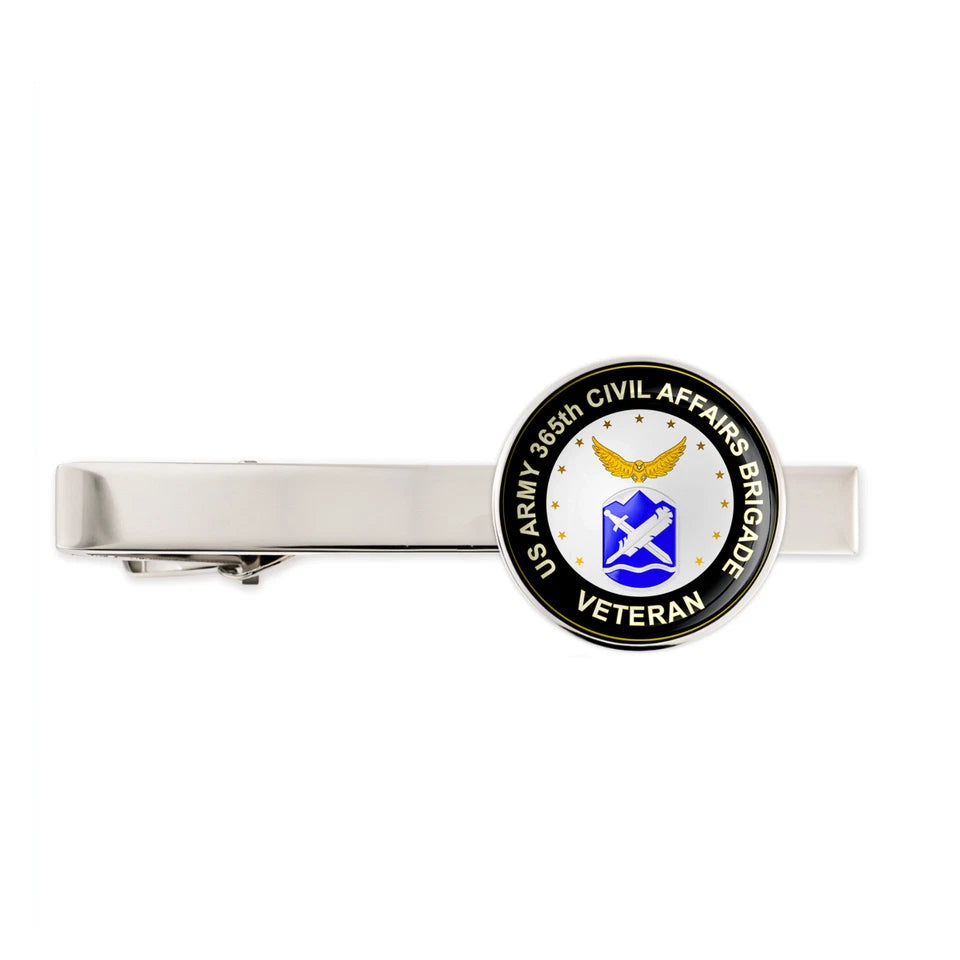 Us Army 365th Civil Affairs Brigade Military Veteran Tie Clip Tie Bar Gift