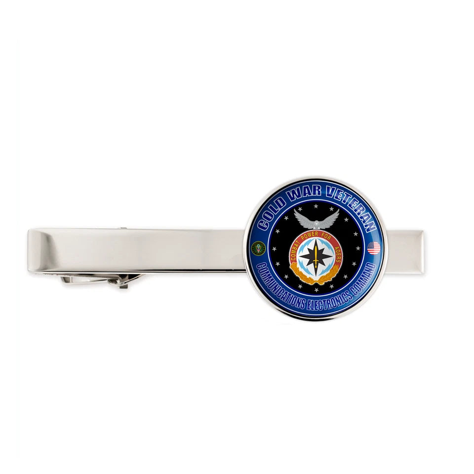 Us Army Cold War Veteran Communications Electronics Command Tie Clip Tie Bar Gif