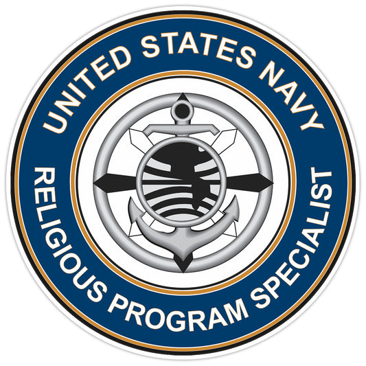 U.S. Navy Religious Program Specialist Bumper Sticker Military Vinyl Decal 5"