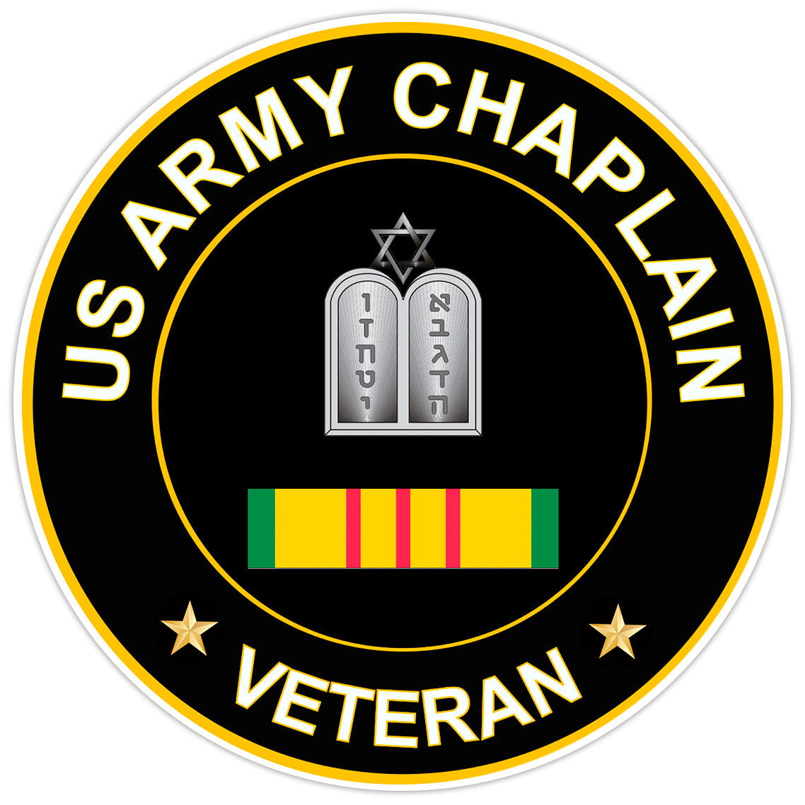 US Army Chaplain Veteran Bumper Sticker Military Vinyl Soldier Decal 5"