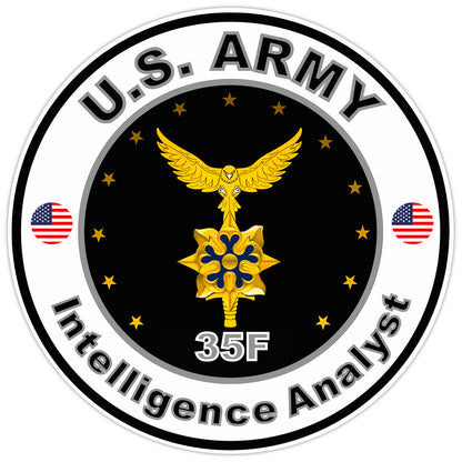 United States Army Intelligence Analyst Bumper Sticker Military Vinyl Decal 5"