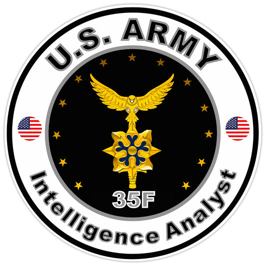 United States Army Intelligence Analyst Bumper Sticker Military Vinyl Decal 5"