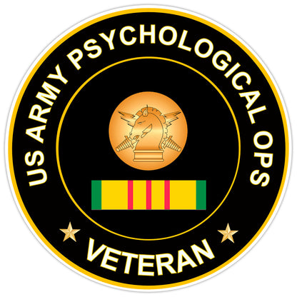 US Army Psychological Ops Veteran Bumper Sticker Military Vinyl Soldier Decal 5"
