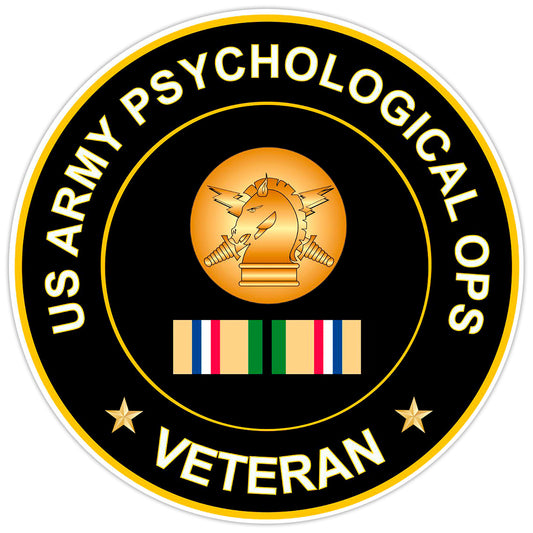 US Army Psychological Ops Veteran Bumper Sticker Military Vinyl Decal 5"