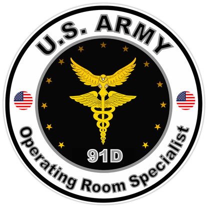 US Army Operating Room Specialist Bumper Sticker Military Soldier Decal 5"