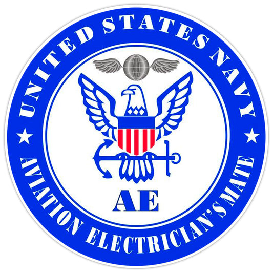 U.S. Navy Aviation Electrician's Mate Bumper Sticker Military Vinyl Decal 5"