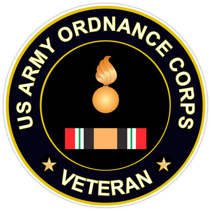 US Army Ordnance Corps Veteran Bumper Sticker Military Vinyl Decal 5"