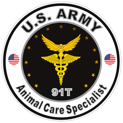 United States Army Animal Care Specialist Bumper Sticker Military Decal 5"