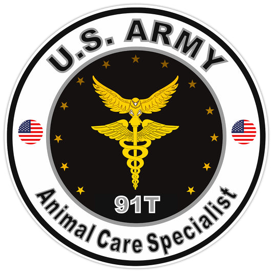 United States Army Animal Care Specialist Bumper Sticker Military Decal 5"