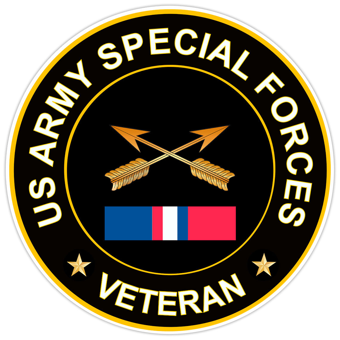US Army Special Forces Veteran Bumper Sticker Military Vinyl Soldier Decal 5"