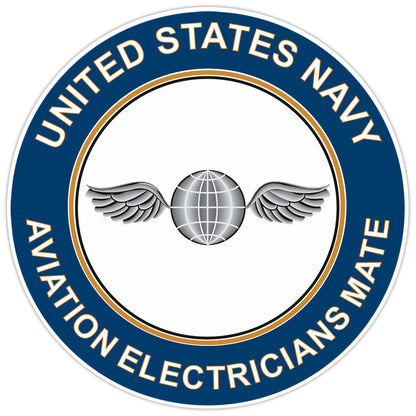 U.S. Navy Aviation Electrician's Mate AE Bumper Sticker Military Vinyl Decal 5"