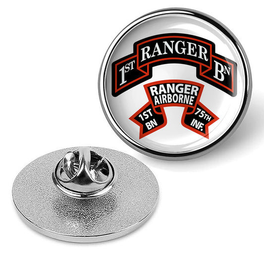 1/75th Ranger Battalion Hat Pin Lapel Tie Tac Military Emblem Suit Shirt -Silver