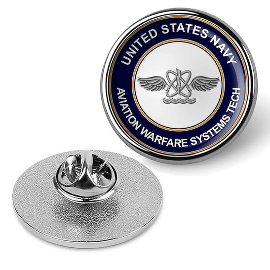 U.S. Navy Aviation Warfare Systems Technician Tie Tac, Hat Pin Lapel Pin -Silver