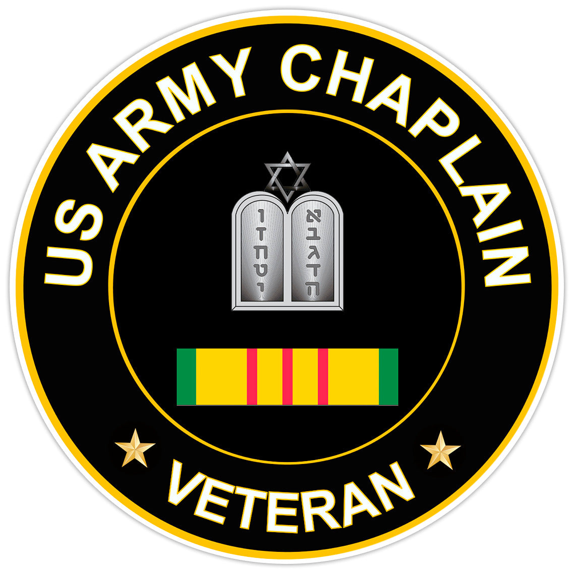 US Army Chaplain Veteran Bumper Sticker Military Vinyl Soldier Decal 5"