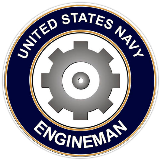 U.S. Navy Engineman Bumper Sticker Military Vinyl Soldier Decal 5"