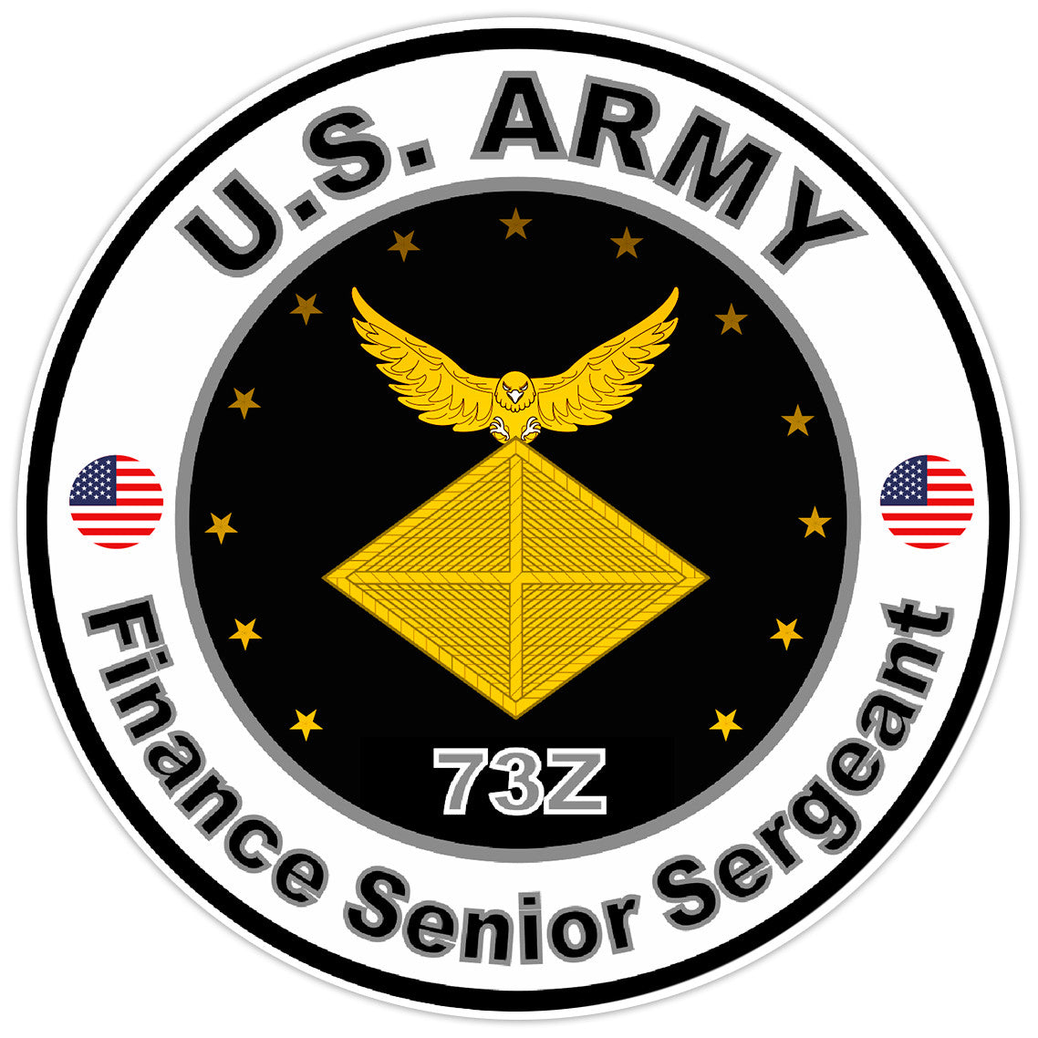 US Army Finance Senior Sergeant Bumper Sticker Military Vinyl Soldier Decal 5"