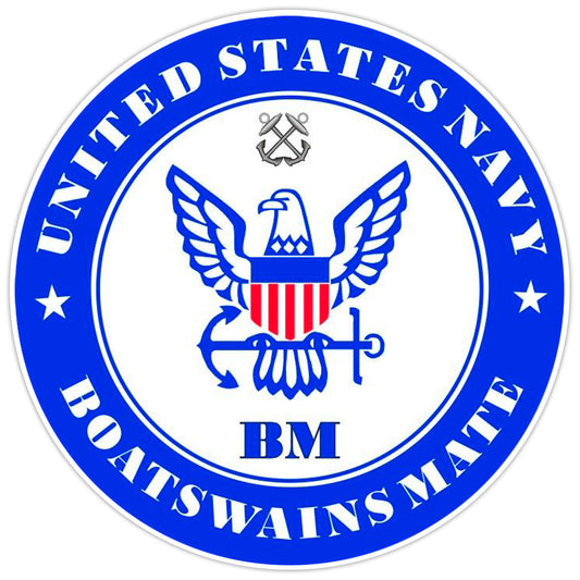U.S. Navy Boatswain's Mate Bumper Sticker Military Vinyl Soldier Decal 5"