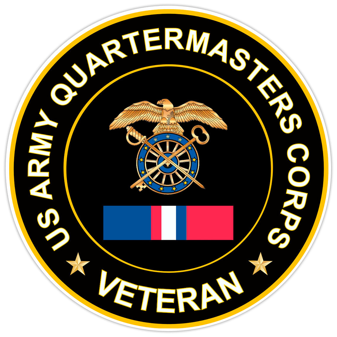 US Army Quartermasters Corpsveteran Bumper Sticker Military Vinyl Decal 5"