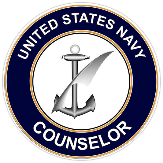 U.S. Navy Counselor Bumper Sticker Military Vinyl Soldier Decal 5"