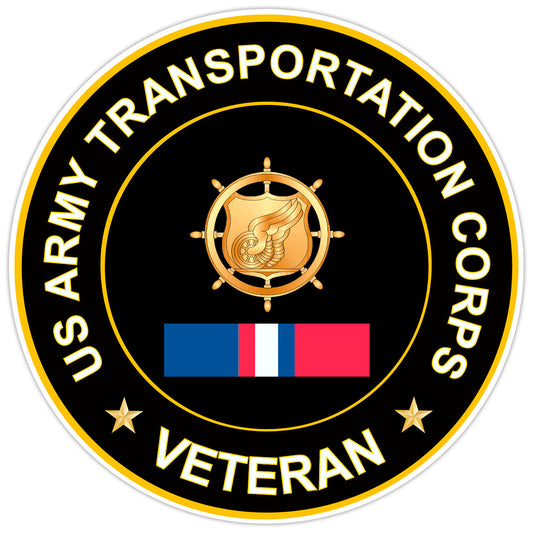 US Army Transportation Corps Veteran Bumper Sticker Military Vinyl  Decal 5"