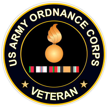US Army Ordnance Corps Veteran Bumper Sticker Military Vinyl Soldier Decal 5"