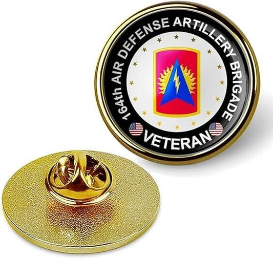 164th Defense Artillery Brigade Veteran Tie Suit Shirt Lapel Pin - Gold