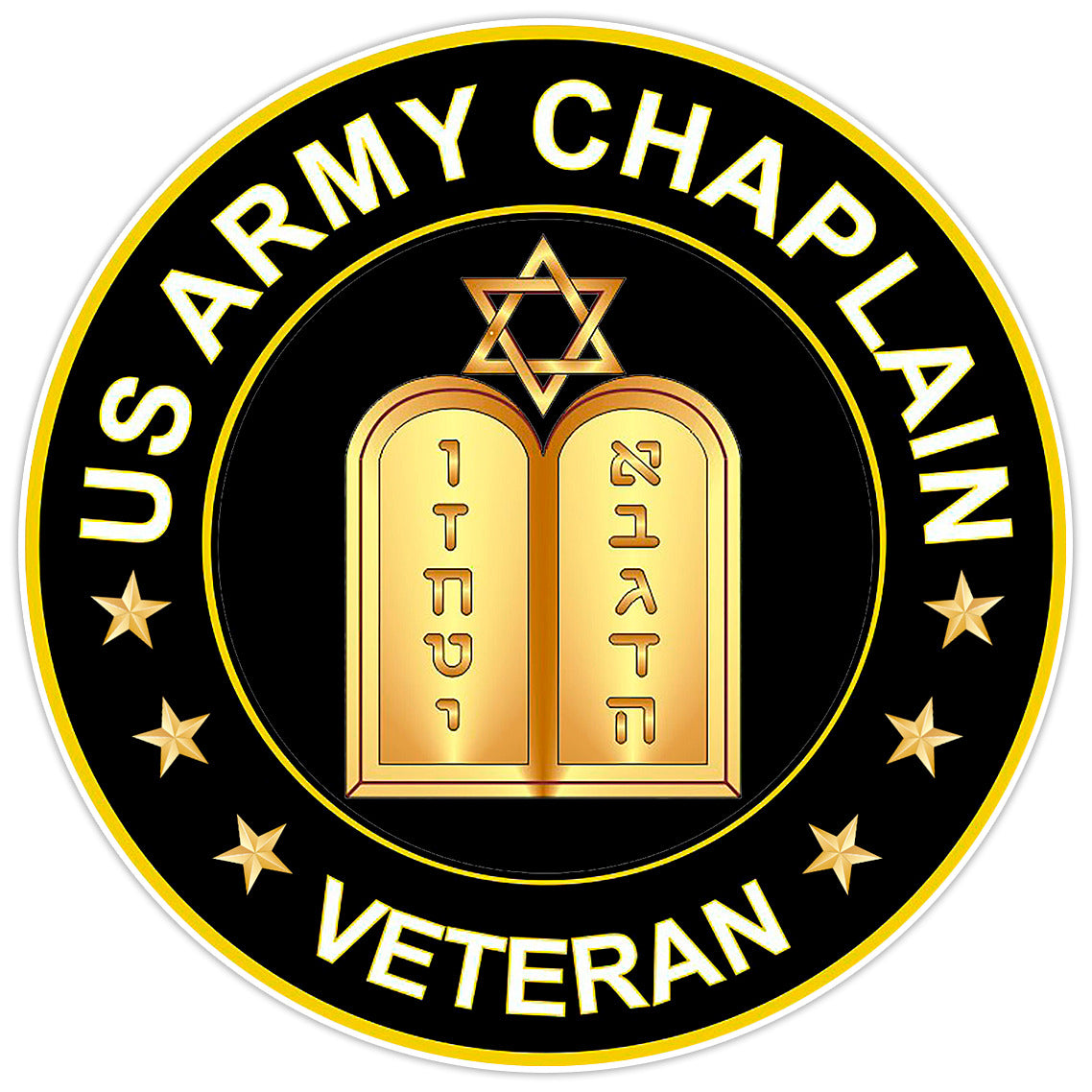 U.S Army Chaplain Veteran Bumper Sticker Military Vinyl Soldier Decal 5"
