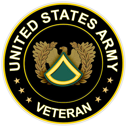 United States Army Veteran Bumper Sticker Vinyl Soldier Decal 5"