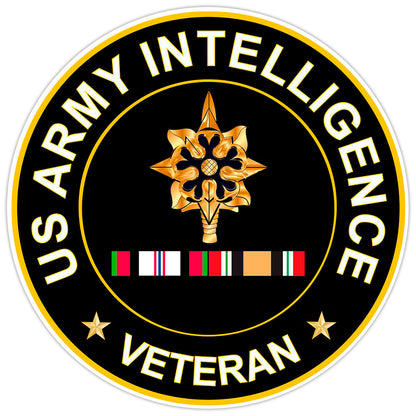 US Army Intelligence Veteran Bumper Sticker Military Vinyl Soldier Decal 5"