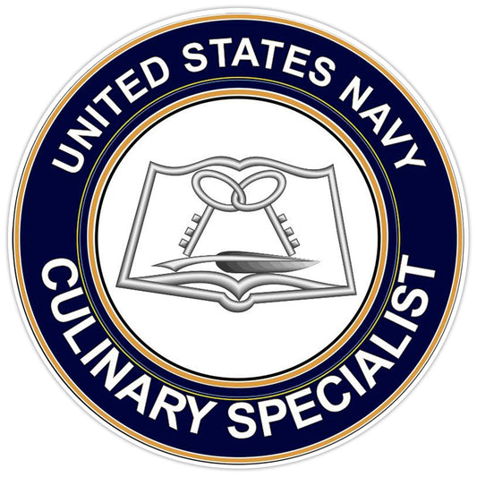 U.S. Navy Culinary Specialist Bumper Sticker Military Vinyl Soldier Decal 5"