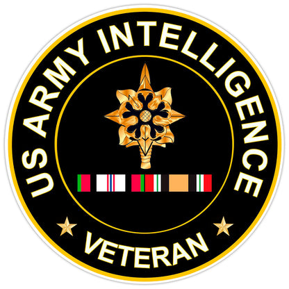 US Army Intelligence Veteran Bumper Sticker Military Vinyl Soldier Decal 5"