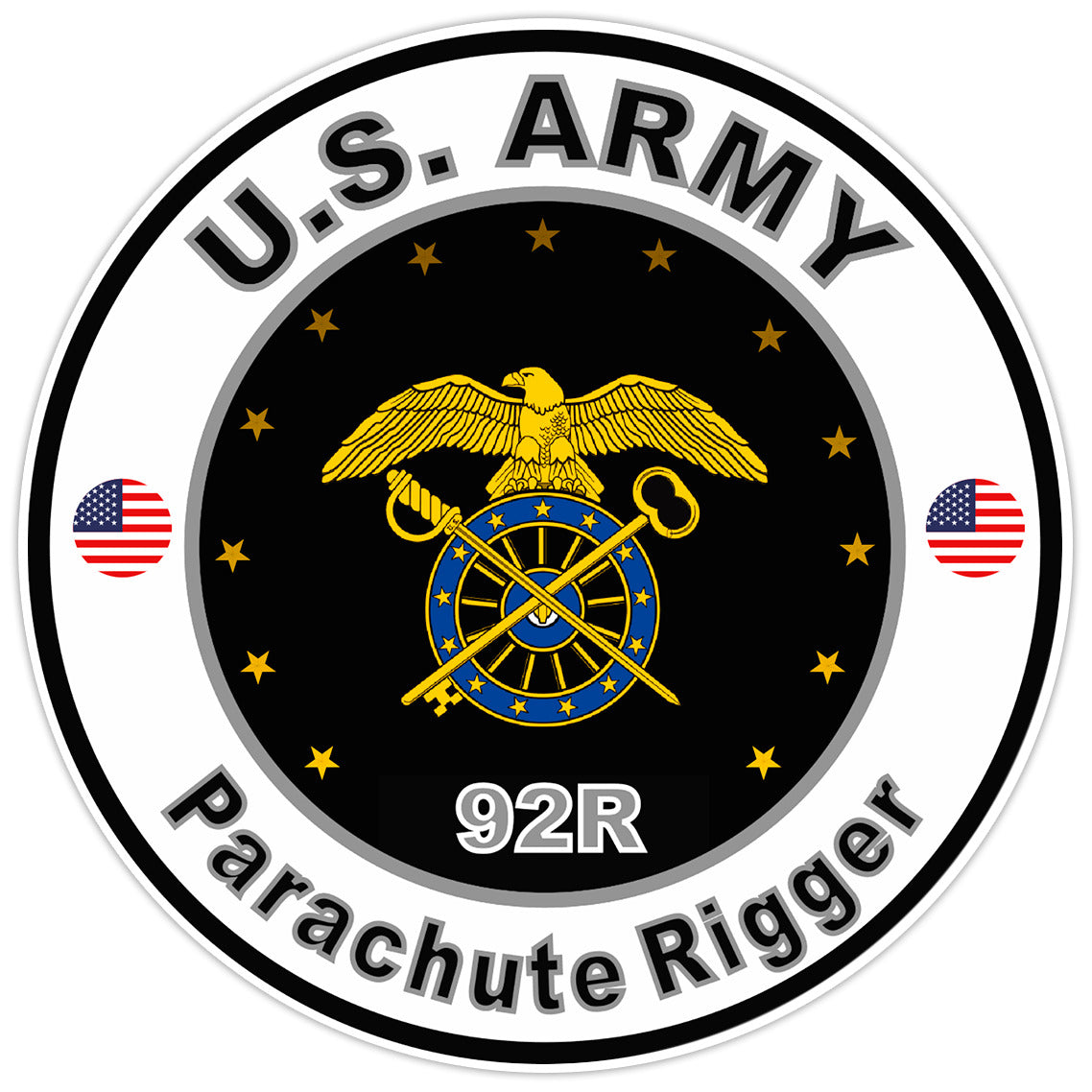 United States Army Parachute Rigger Bumper Sticker Military Soldier Decal 5"