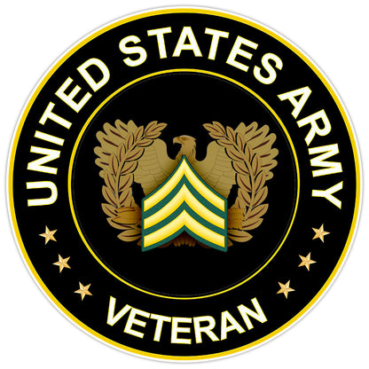 United States Army Veteran Bumper Sticker Vinyl Soldier Decal 5"