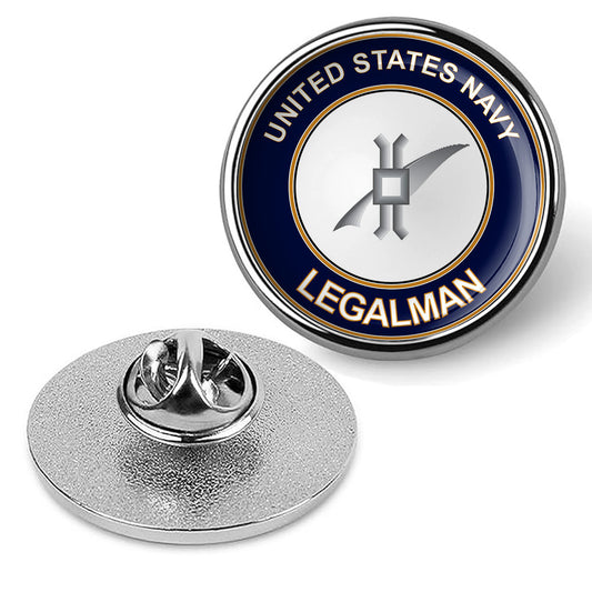 U.S. Navy Legalman LN Tie Tac, Hat Pin, Military Emblem, Lapel Pin -Silver