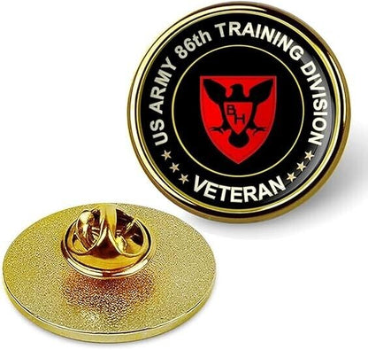US Army 86th Training Division Veteran Tie Suit Shirt Lapel Pin - Gold