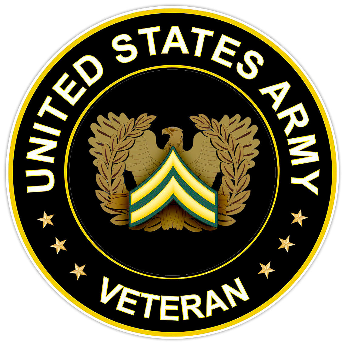 United States Army Veteran Bumper Sticker Vinyl Soldier Decal 5"